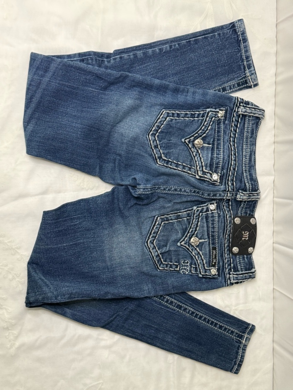 Miss Me Dark Blue Women's Skinny Jeans 27/4 - Picture 2 of 11